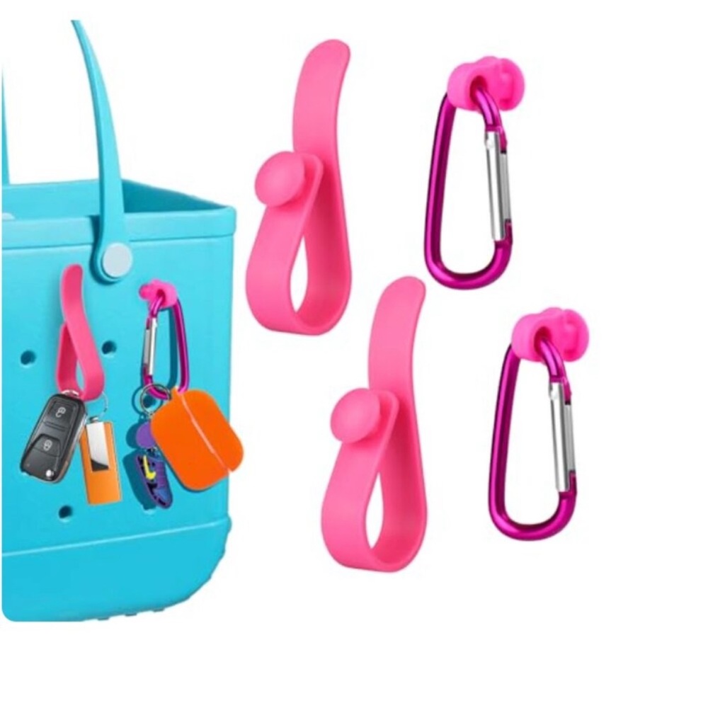 4 pink Key Holders Bundle for Bogg Bag and tote bags